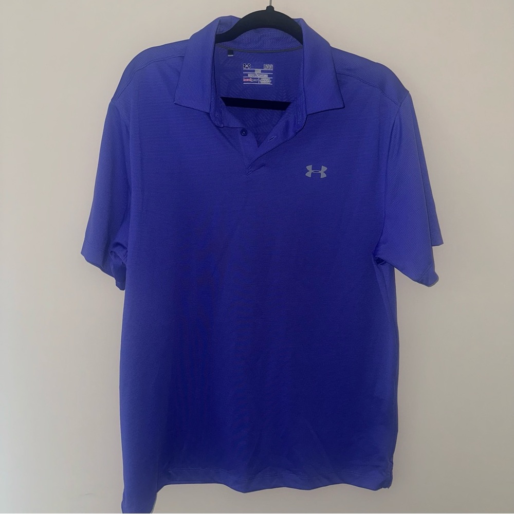 L Under Armour Purple Polo